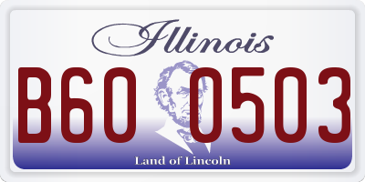IL license plate B600503