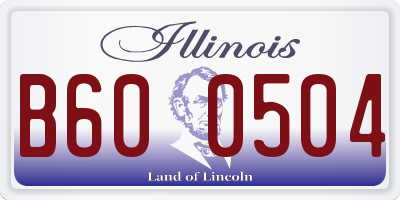 IL license plate B600504