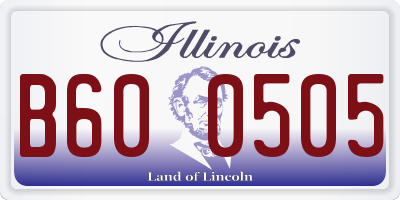 IL license plate B600505
