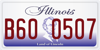 IL license plate B600507