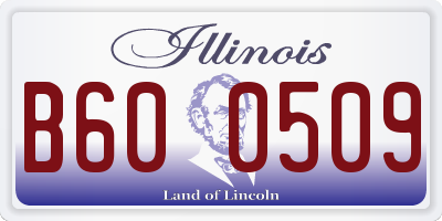 IL license plate B600509
