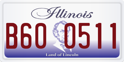 IL license plate B600511