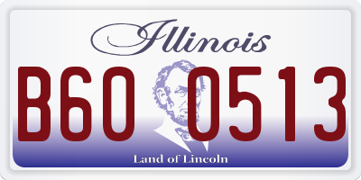 IL license plate B600513