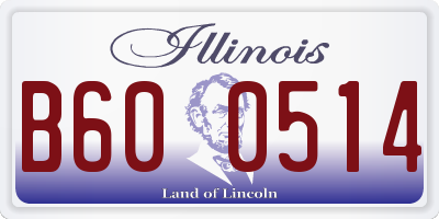 IL license plate B600514