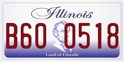 IL license plate B600518
