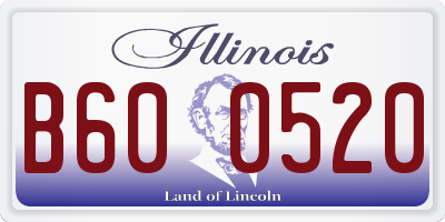 IL license plate B600520