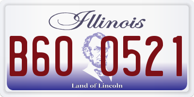 IL license plate B600521