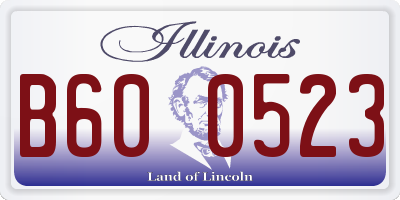 IL license plate B600523