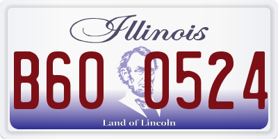 IL license plate B600524