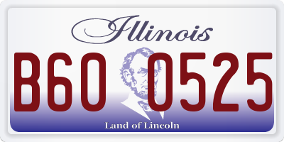 IL license plate B600525