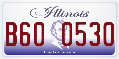 IL license plate B600530