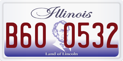 IL license plate B600532