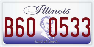 IL license plate B600533