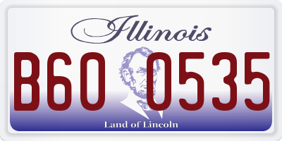 IL license plate B600535