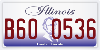 IL license plate B600536