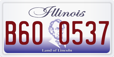 IL license plate B600537