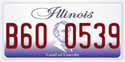 IL license plate B600539