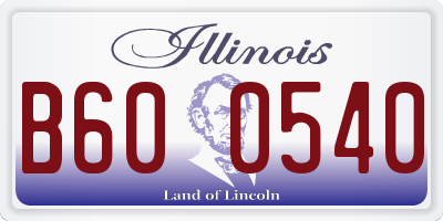 IL license plate B600540