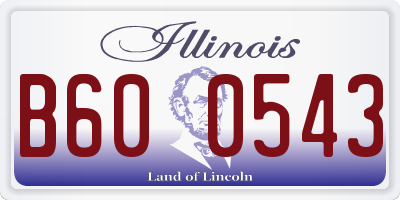 IL license plate B600543