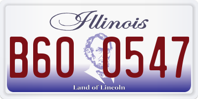IL license plate B600547