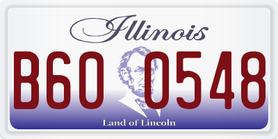 IL license plate B600548