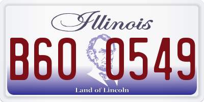 IL license plate B600549