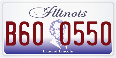 IL license plate B600550