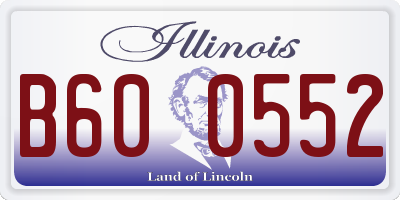 IL license plate B600552