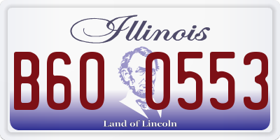 IL license plate B600553