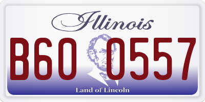 IL license plate B600557