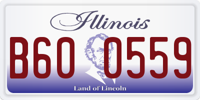 IL license plate B600559