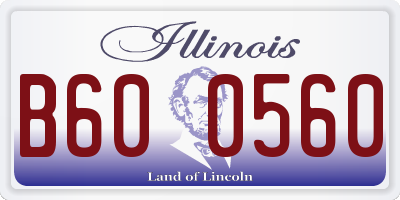 IL license plate B600560