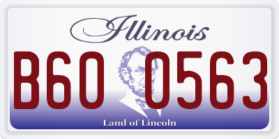 IL license plate B600563