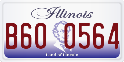 IL license plate B600564