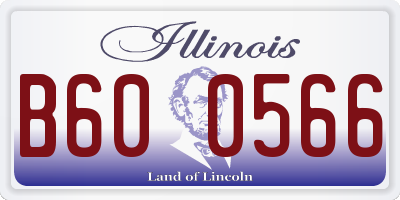 IL license plate B600566