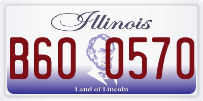 IL license plate B600570