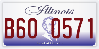IL license plate B600571