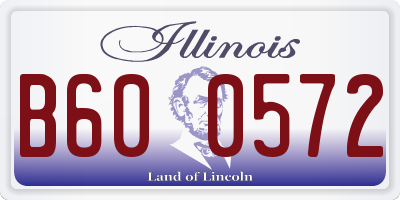 IL license plate B600572