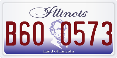 IL license plate B600573