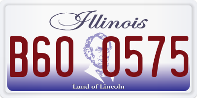 IL license plate B600575