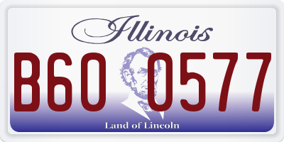 IL license plate B600577
