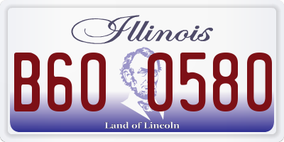 IL license plate B600580