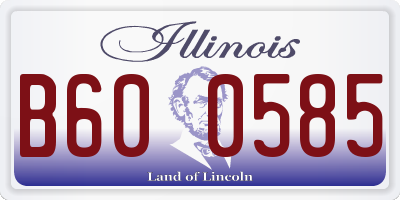 IL license plate B600585