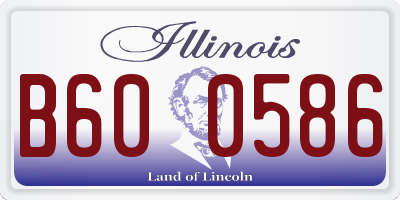 IL license plate B600586