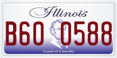 IL license plate B600588