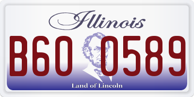 IL license plate B600589