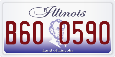 IL license plate B600590