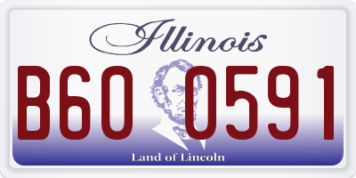 IL license plate B600591