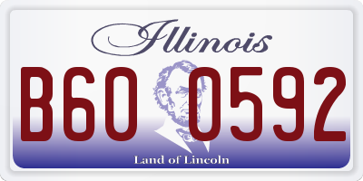 IL license plate B600592