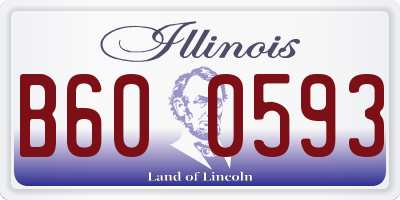 IL license plate B600593